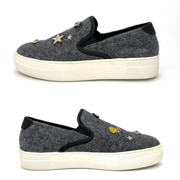 Steven by Steve Madden Gerry Sneakers Size 7 Gray Platform Skater Charms New - Picture 4 of 10